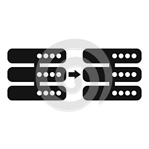 Server data backup icon simple vector. Cloud storage