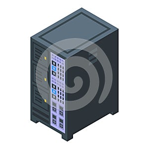 Server data icon isometric vector. Card storage