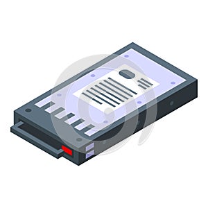 Server data icon isometric vector. Sd card