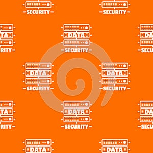 Server data security pattern vector orange