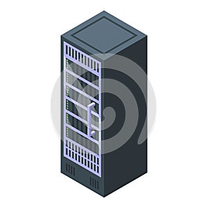 Server data storage icon isometric vector. Digital memory