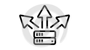 Server Data Upload and Distribution Icon