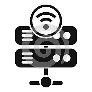 Server data wifi cloud icon simple vector. Internet provider