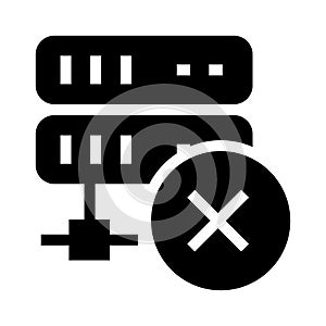 Server delete glyphs icon