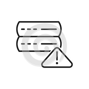 Server Error Icon - Database Alert Icon