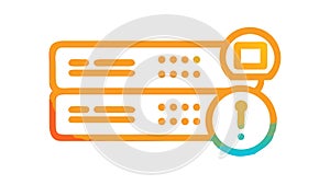Server Error Icon: Network Issue and Data Problem, vector design Generative AI