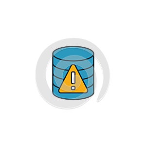 Server Error icon. Outline filled creative elemet from big data icons collection. Premium server error icon for ui, ux, apps,