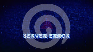 Server error text digital noise twitch glitch distortion effect error animation.