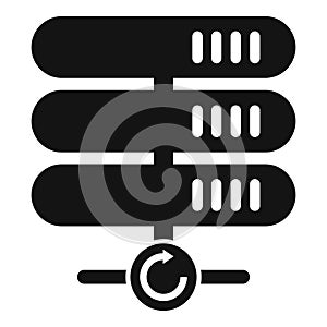 Server file icon simple vector. Data cloud
