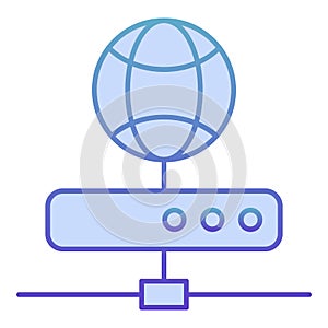 Server flat icon. Network storage blue icons in trendy flat style. Datacenter gradient style design, designed for web