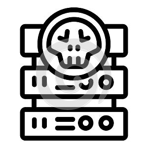 Server hack attack icon outline vector. Online access