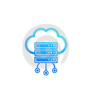 Server, hosting, cloud storage icon