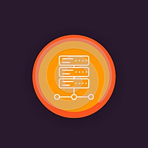 Server icon, linear