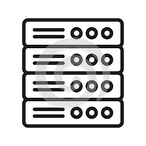 Server icon vector image. Suitable for mobile apps, web apps and print media.