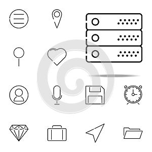 server icon. web, minimalistic icons universal set for web and mobile
