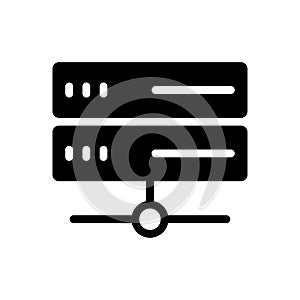 Server glyph flat  icon
