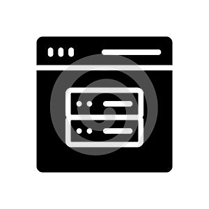 Server  glyph flat icon