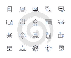 Server icons outline icons collection. Server, Icons, Network, Computing, System, Computer, Cloud vector and