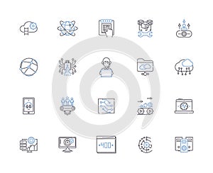 Server icons outline icons collection. Server, Icons, Network, Computing, System, Computer, Cloud vector and