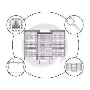 Server with informatic items