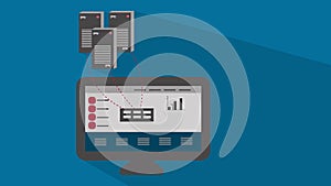 Server Information Graphic with shadow