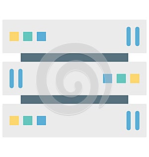 Server Isolated Vector icon that can be easily edit or modified