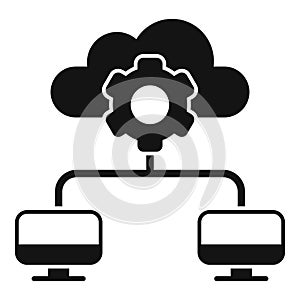 Server local network icon simple vector. Internet provider