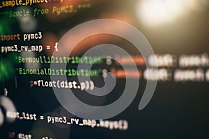 Server logs analysis. Closeup developing programming and coding technologies. Developer working on web sites codes in office