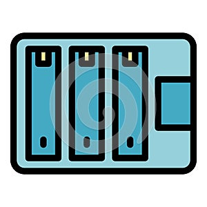 Server memory rack icon vector flat