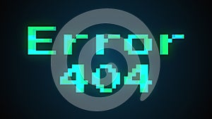 Server message Error 404 on a black background, 3d rendering. Computer generated text about the requested page was not