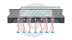 Server or network device, symbolizing data processing and connectivity, vector design Generative AI