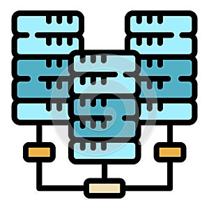Server network internet icon vector flat
