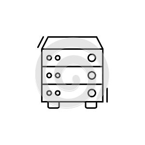 Server, networking icon. Simple line, outline vector elements of storage and cloud icons for ui and ux, website or mobile