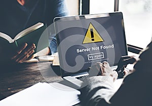 Server Not Found Computer Database Network Concept
