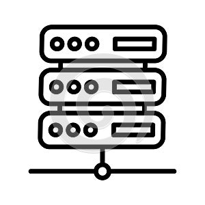 Server, online server, server network, hosting fully editable vector icons