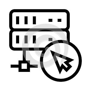 Server pointer vector glyphs icon