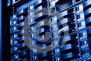 Server rack cluster in a data center