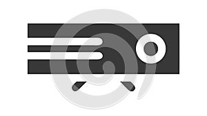 Server Rack Computer Icon for Data Hosting, vector design Generative AI
