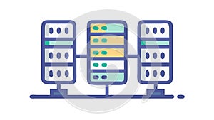 Server Rack Data Center Icon for IT Infrastructure, vector design Generative AI