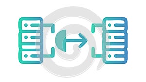 Server Rack Data Center Infrastructure Icon, vector design Generative AI
