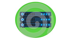 Server Rack Data Center Network Infrastructure Cloud Computing, vector design Generative AI