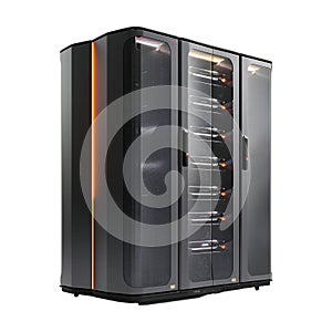 Server Rack in Data Center on Transparent Background - Ai Generated