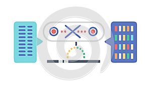Server Rack Data Error and System Failure Icon, Network Troubleshooting, vector design Generative AI