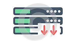 Server Rack Icon. Data Center, Network Storage, Cloud Computing, vector design Generative AI