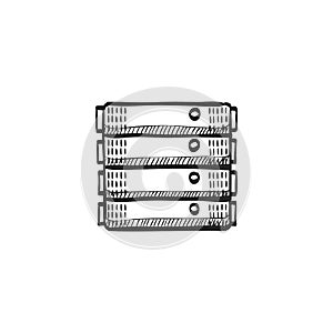 Sketch icon - Server rack