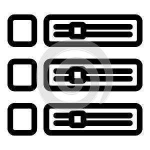 Server rack icon representing data storage and processing