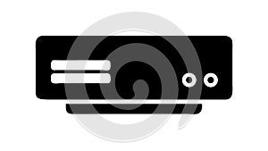 Server Rack Icon Vector, Data Center Network Infrastructure, vector design Generative AI