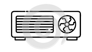 Server Rack Network Device Icon for Data Centers IT, vector design Generative AI
