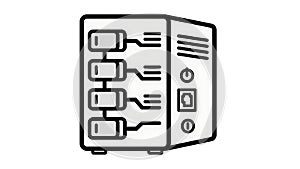 Server Rack or Network Device Vector Icon