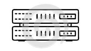 Server Rack Network Hardware, IT Infrastructure, vector design Generative AI
